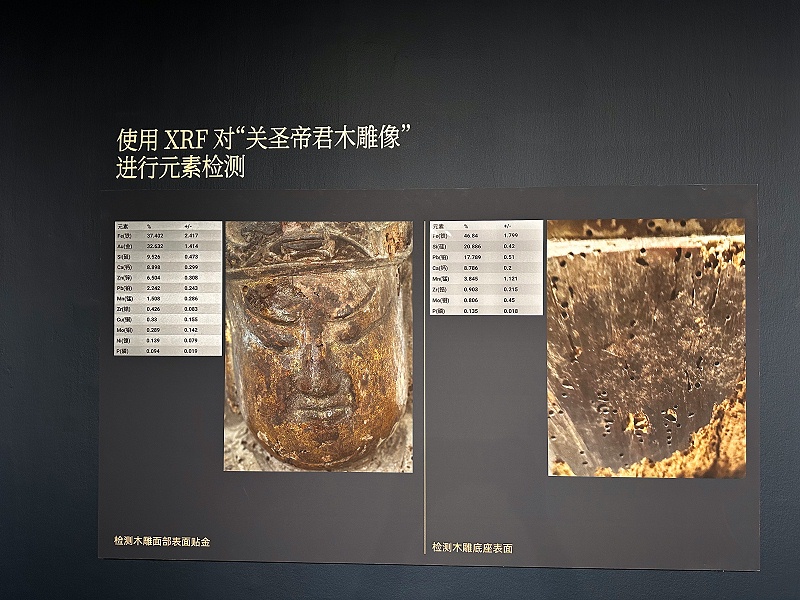 關(guān)圣帝君木雕像元素檢測(cè)